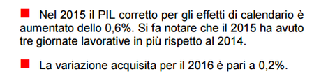 Anche i Gufi nel loro piccolo ci azzeccano = PIL Italopiteco 2015 +0,6% invece di +0,8%...