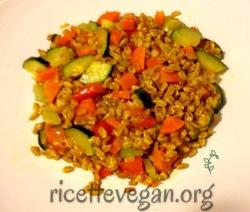 ricettevegan.org - farro con verdure e zafferano