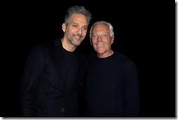 Giorgio Armani e Beppe Fiorello- SGP