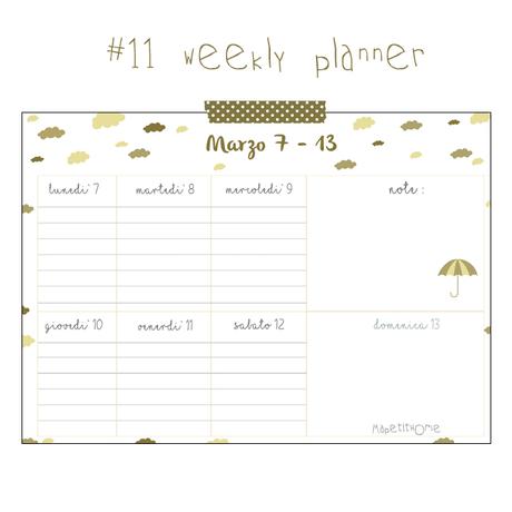 #11 weekly planner { free printable }