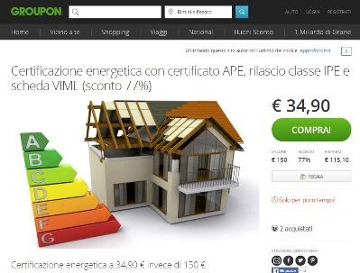 Immagine Groupon colpisce ancora: APE a 35 euro con sconto del 77%