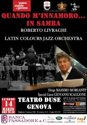 Quando m`innamoro...in Samba. Lunedi 14 marzo ore 20.30 al teatro Duse di Genova