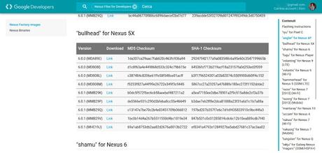 Google Nexus: factory images con aggiornamento di sicurezza di marzo disponibili al download