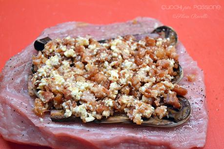 Filetto di Maiale ripieno di Radicchio tardivo, Pancetta affumicata e Quartirolo - Farcitura