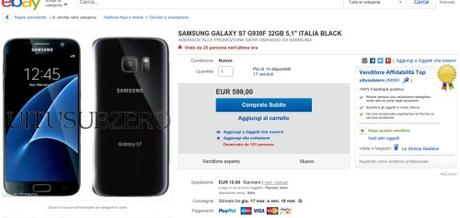 SAMSUNG GALAXY S7 G930F 32GB 5 1  ITALIA BLACK   eBay