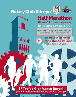 STRADELLA (pv). In aprile Half Marathon con il Rotary Club Oltrepò per raccogliere fondi per la CRI stradellina