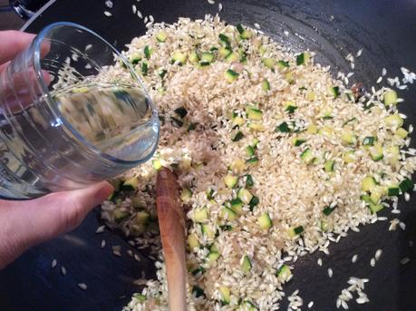 RISOTTO ZUCCHINE GAMBERI E CURCUMA