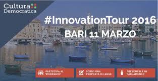 CULTURA DEMOCRATICA A BARI PER LA PRIMA TAPPA DELL’INNOVATIONTOUR