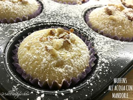 muffins all'acqua con mandorle