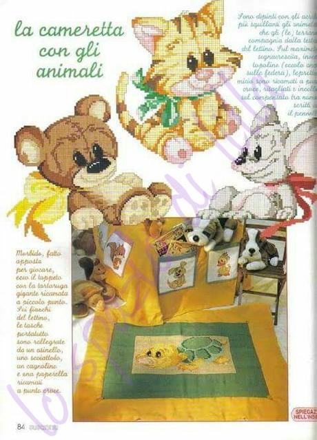 La cameretta dei bimbi a punto croce: un'invasione di simpatici animaletti / Funny cross stitch animals for a cute kiddos bedroom