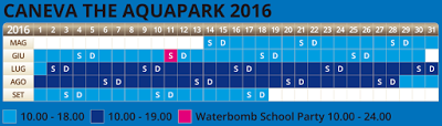 Calendario Caneva Aquapark 2016