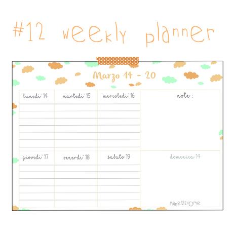 #12 weekly planner {free printable }