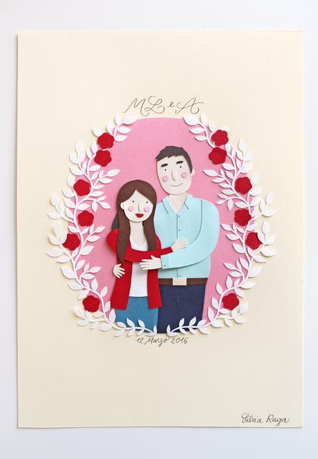 Paper Couple Portrait