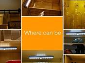 MKQPOWER ricaricabile incollare Anywhere ricarica Wireless Motion Sensing Closet luce Governo Night striscia magnetica