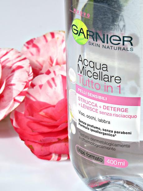 Garnier acqua micellare pelli sensibili per la beauty routine di ogni make-up addicted