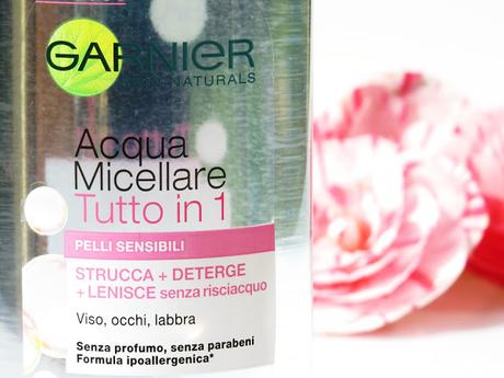 Garnier acqua micellare pelli sensibili per la beauty routine di ogni make-up addicted