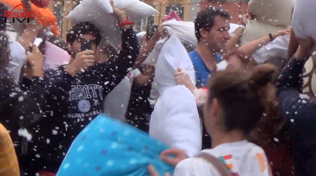 pillow fight lotta coi cuscini napoli