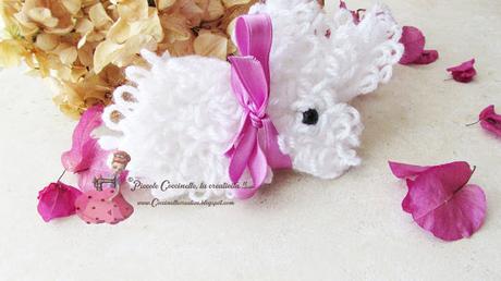 White bunny crochet, free pattern - schema gratis.