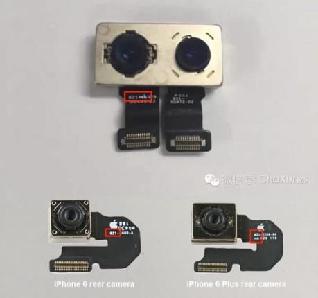 Prime immagini leak dei componenti della doppia fotocamera dell’ iPhone 7 Plus