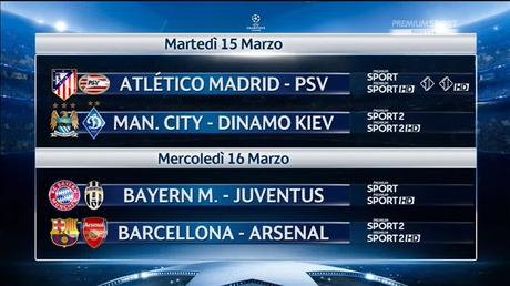 Premium Mediaset, Champions Ottavi Ritorno #2 - Programma e Telecronisti