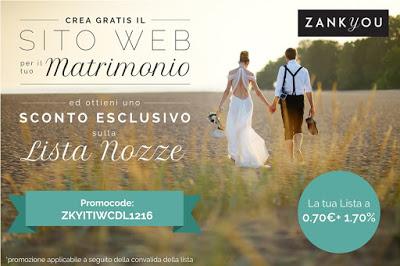 Uno sconto esclusivo per la tua lista nozze by Zankyou