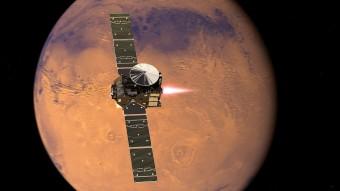 ExoMars entra nell'orbita di Marte. Rappresentazione artistica. Crediti: ESA/ATG medialab