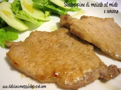 Scaloppine di maiale al miele e zenzero