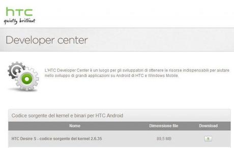 RIlasciati i codici sorgente per HTC Desire S