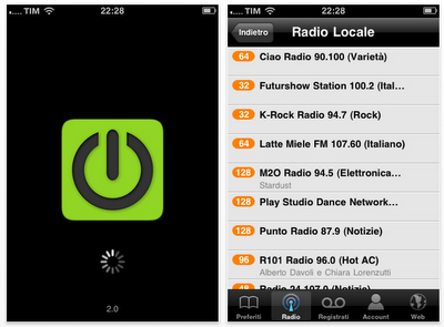 iRadio: applicazione che consente di ascoltare e registrare le notte stazioni radio preferite