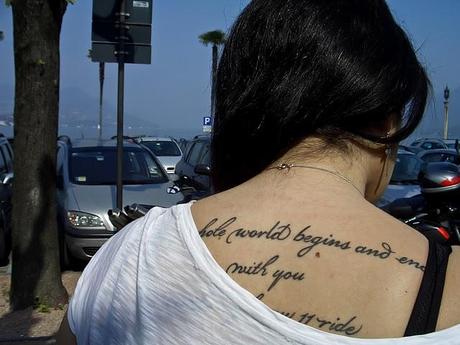 Biker spring on the lake