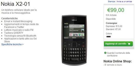 Nokia X2-01 su Nokia Online Shop