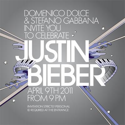 Dolce & Gabbana after party al Gold per Justin Bieber