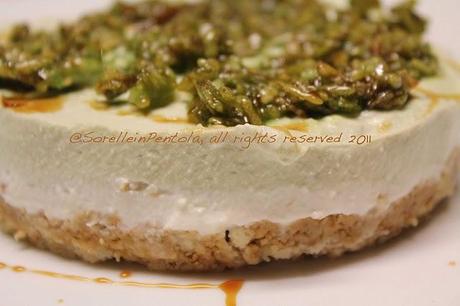 'Green Cheese Cake' al matcha con riso verde caramellato