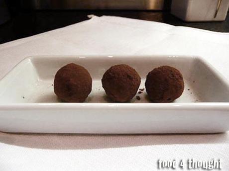 black chocolate truffles all'arancia