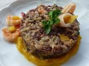 Timballo riso rustico calamari, gamberetti mango Riso(t)tiamo
