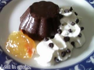 budino all'arancia e cioccolato