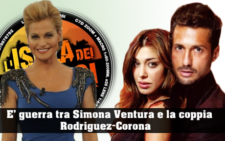 Fabrizio Corona e Belen Rodriguez contro Simona Ventura: “Va punita, ha mercificato il dolore di Nina Moric”