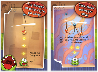 Rilasciato il nuovo aggiornamento per l'applicazione Cut The Rope