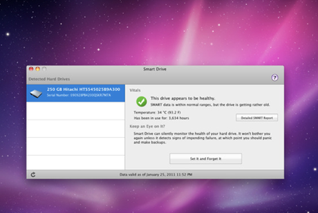 Smart Drive: applicazione scontata da 2,39€ a 0,79€ su Mac Apple Store che mostra lo stato d'integrità dell'Hard Disk