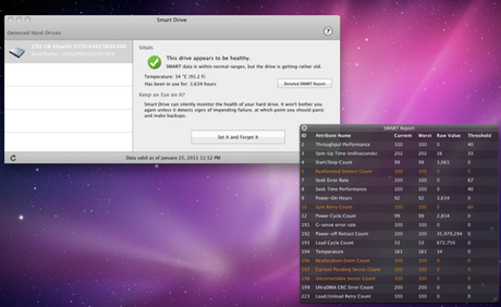 Smart Drive: applicazione scontata da 2,39€ a 0,79€ su Mac Apple Store che mostra lo stato d'integrità dell'Hard Disk