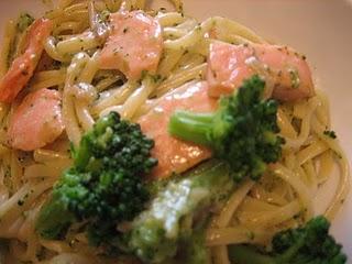 Linguine con salmone e broccoli