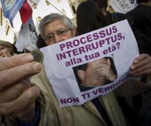 Processo breve, sit in del popolo viola