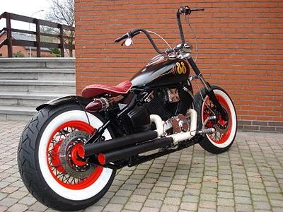 Yamaha Dragstar 1100 oldscool bobber build by Geert Baudet