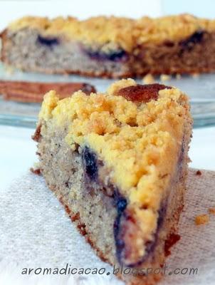 Torta di grano saraceno con mele, marmellata e crumble di mais