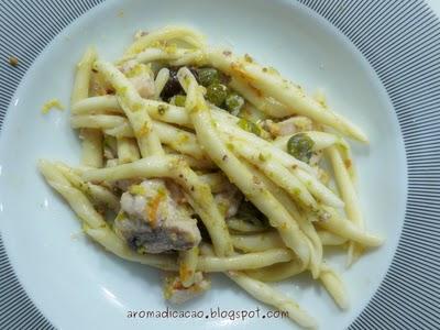 STROZZAPRETI CON PESCE SPADA E PESTO DI AGRUMI