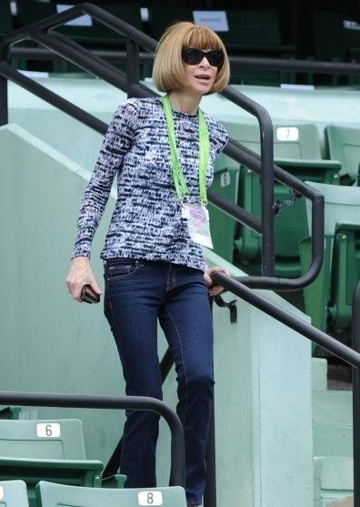 KEY BISCAYNE, FL - APRIL 01: Anna Wintour attends Sony Ericsson Open at Crandon Park Tennis Center on April 1, 2011 in Key Biscayne, Florida. (Photo by Uri Schanker/FilmMagic)