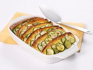 Teglia di bruschette con zucchine