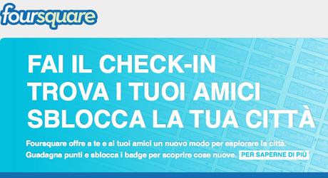 Fare check-in e trovare amici in una città virtuale con Foursquare