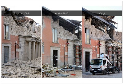 L'Aquila del dopo terremoto: ieri e oggi. Un reportage fotografico