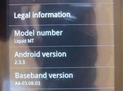 Android Gingerbread Acer Liquid Metal